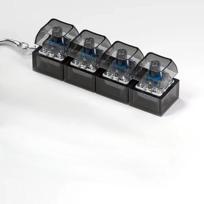 LED Keyboard Key Chain Fidget Toy for Adults Fidget Clicker Decompression Keychains Stress Relief Gadget Interesting Pendant